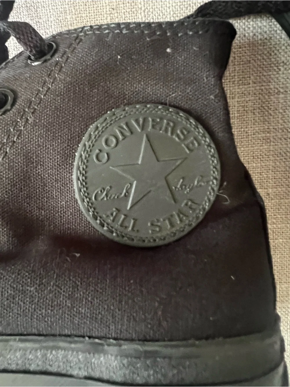 Converse All Star Black High-Top Canvas Sneakers, unisex W8, M6, Streetwear